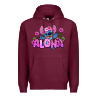 Burgundy aloha summer stitch Premium Hoodie - Zillion Design Studio