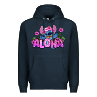 Navy aloha summer stitch Premium Hoodie - Zillion Design Studio