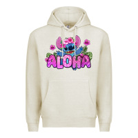 Oatmeal Heather aloha summer stitch Premium Hoodie - Zillion Design Studio