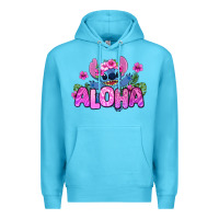 Ocean Blue aloha summer stitch Premium Hoodie - Zillion Design Studio