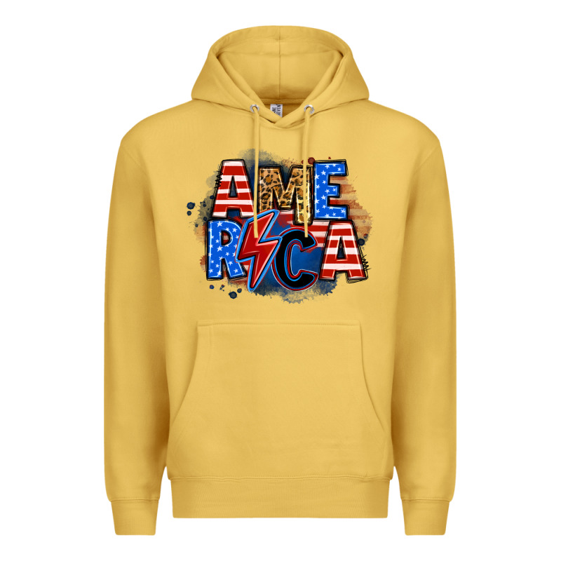 America Lightning Bolt Premium Hoodie by Zillion Design Studio | Teevron