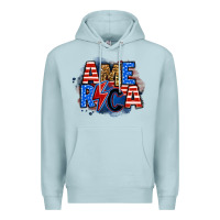 Blue Mist america lightning bolt Premium Hoodie - Zillion Design Studio