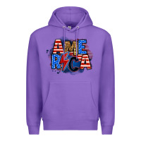 Purple america lightning bolt Premium Hoodie - Zillion Design Studio