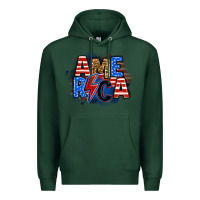 Sports Green america lightning bolt Premium Hoodie - Zillion Design Studio