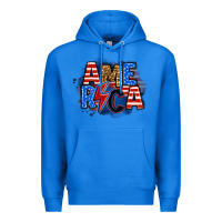 True Royal america lightning bolt Premium Hoodie - Zillion Design Studio