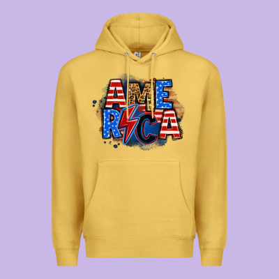 America Lightning Bolt Premium Hoodie Designed By Zillion Design Studio