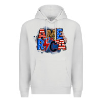 Dove Grey america lightning bolt Premium Hoodie - Zillion Design Studio