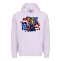 Lilac america lightning bolt Premium Hoodie - Zillion Design Studio