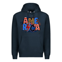 Navy america lightning bolt Premium Hoodie - Zillion Design Studio