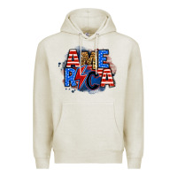 Oatmeal Heather america lightning bolt Premium Hoodie - Zillion Design Studio