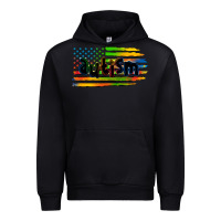 Black autism american flag Urban Hoodie - Zillion Design Studio