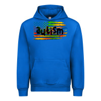 Cobalt autism american flag Urban Hoodie - Zillion Design Studio
