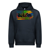 Navy autism american flag Urban Hoodie - Zillion Design Studio