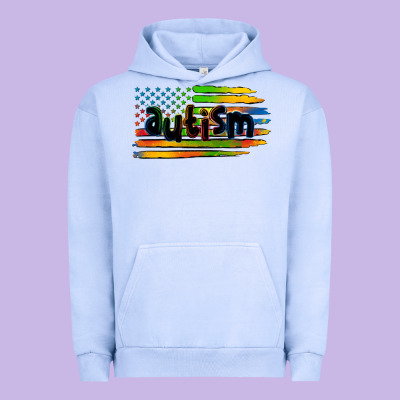 Autism American Flag Urban Hoodie Designed By Zillion Design Studio