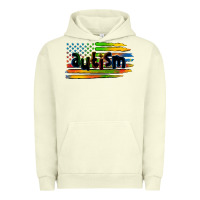 Pigment Pistachio autism american flag Urban Hoodie - Zillion Design Studio