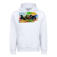 White autism american flag Urban Hoodie - Zillion Design Studio