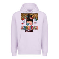 Lilac american mom junkie messy bun Premium Hoodie - Zillion Design Studio