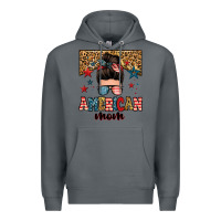Rock american mom junkie messy bun Premium Hoodie - Zillion Design Studio