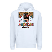 American Mom Junkie Messy Bun Premium Hoodie | Teevron