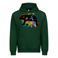Forest Green autism mama bear Urban Hoodie - Zillion Design Studio