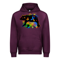 Mauve Wine autism mama bear Urban Hoodie - Zillion Design Studio