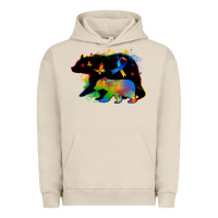 Pigment French Oak autism mama bear Urban Hoodie - Zillion Design Studio