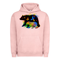 Pigment Salmon autism mama bear Urban Hoodie - Zillion Design Studio