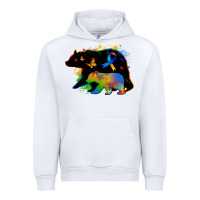 White autism mama bear Urban Hoodie - Zillion Design Studio
