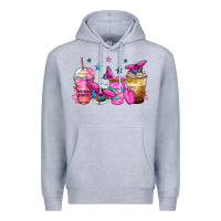 Heather Grey antisocial butterfly coffee cups Premium Hoodie - Zillion Design Studio