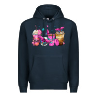 Navy antisocial butterfly coffee cups Premium Hoodie - Zillion Design Studio