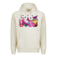 Oatmeal Heather antisocial butterfly coffee cups Premium Hoodie - Zillion Design Studio