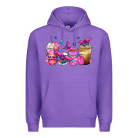 Purple antisocial butterfly coffee cups Premium Hoodie - Zillion Design Studio
