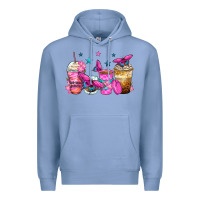 Colony Blue antisocial butterfly coffee cups Premium Hoodie - Zillion Design Studio
