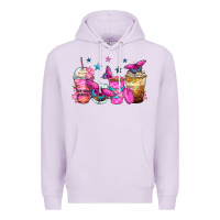 Lilac antisocial butterfly coffee cups Premium Hoodie - Zillion Design Studio