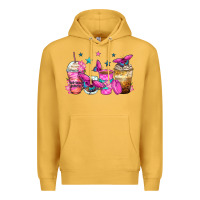 Mustard antisocial butterfly coffee cups Premium Hoodie - Zillion Design Studio