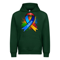 Forest Green autism ribbon Urban Hoodie - Zillion Design Studio