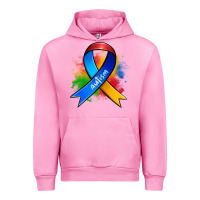 Fuchsia Pink autism ribbon Urban Hoodie - Zillion Design Studio