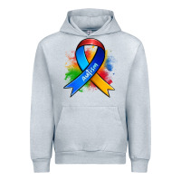 Heather Grey autism ribbon Urban Hoodie - Zillion Design Studio