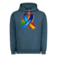 Pigment Midnight Navy autism ribbon Urban Hoodie - Zillion Design Studio