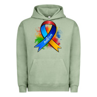 Pigment Oil Green autism ribbon Urban Hoodie - Zillion Design Studio