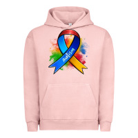 Pigment Salmon autism ribbon Urban Hoodie - Zillion Design Studio