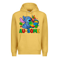 Antique Gold ausome stitch autism Premium Hoodie - Zillion Design Studio