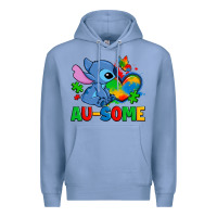 Colony Blue ausome stitch autism Premium Hoodie - Zillion Design Studio