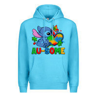 Ocean Blue ausome stitch autism Premium Hoodie - Zillion Design Studio
