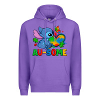Purple ausome stitch autism Premium Hoodie - Zillion Design Studio