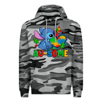 Slate Camo ausome stitch autism Premium Hoodie - Zillion Design Studio