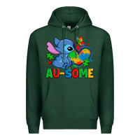 Sports Green ausome stitch autism Premium Hoodie - Zillion Design Studio
