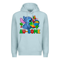 Blue Mist ausome stitch autism Premium Hoodie - Zillion Design Studio