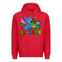 Red ausome stitch autism Premium Hoodie - Zillion Design Studio