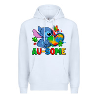 White ausome stitch autism Premium Hoodie - Zillion Design Studio
